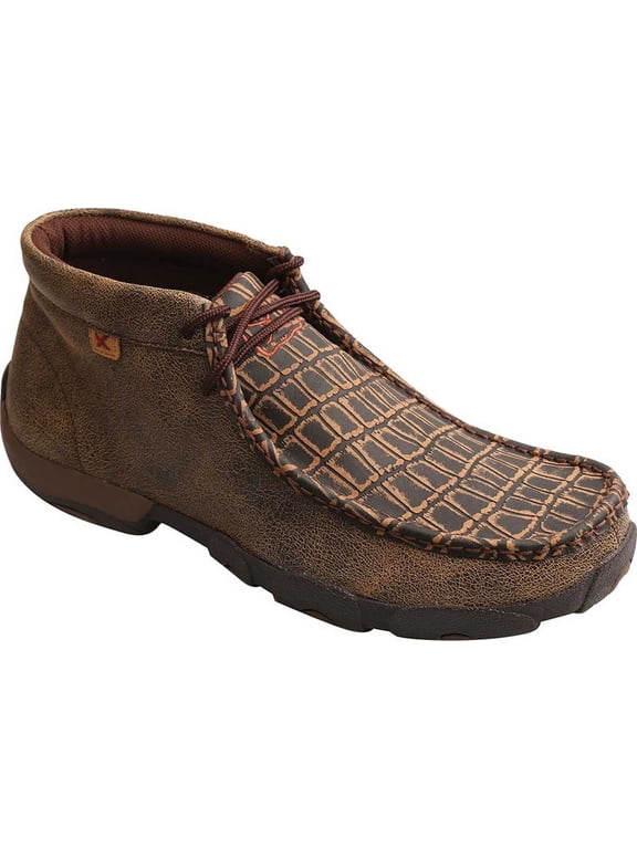 Men's Twisted X MDM0067 Driving Moc Cayman Print/Brown Leather 8 W