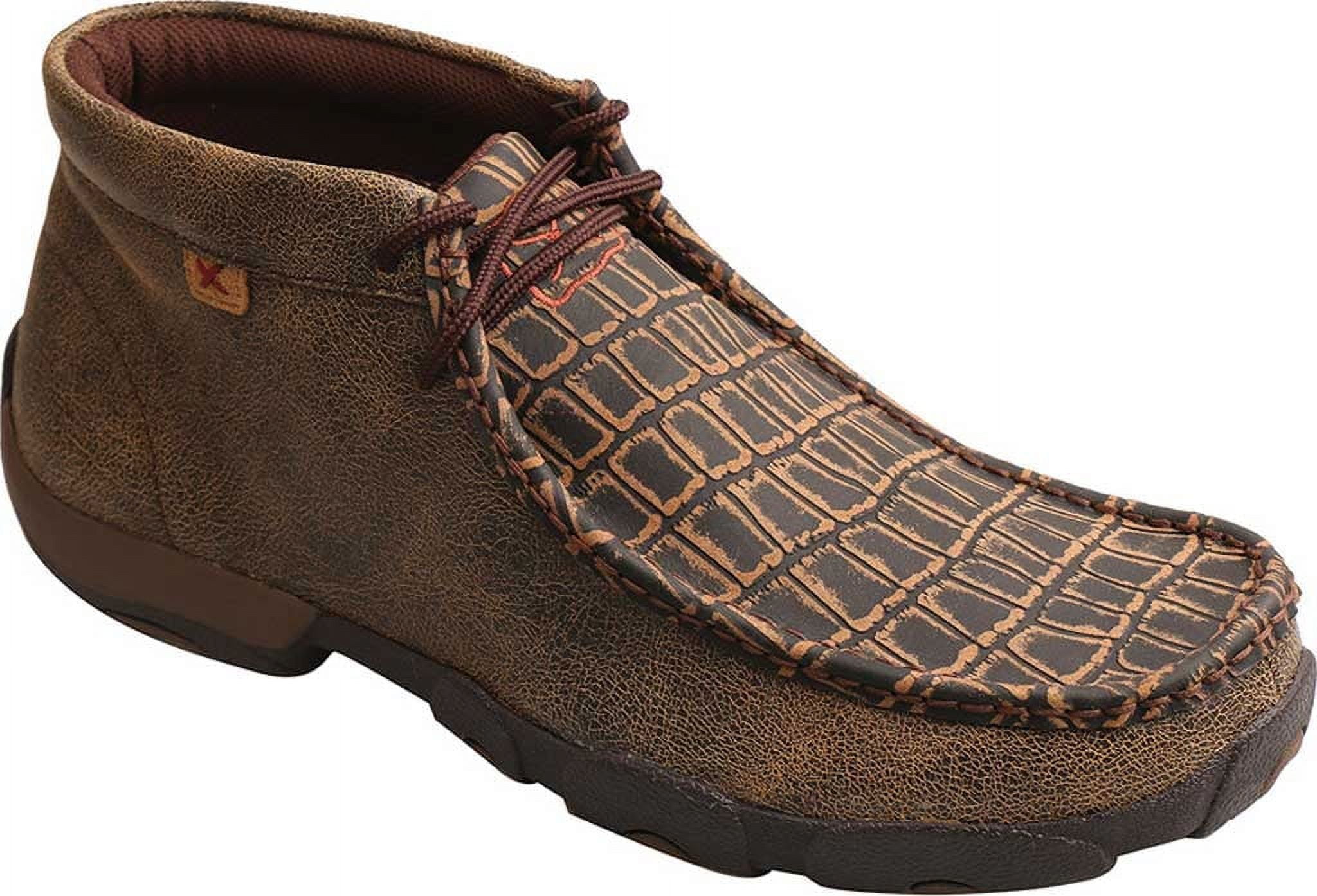 Twisted X Driving Brown Crocodile Pattern Chukka Boots Size 11.5 Leather Twisted X Men main image 4