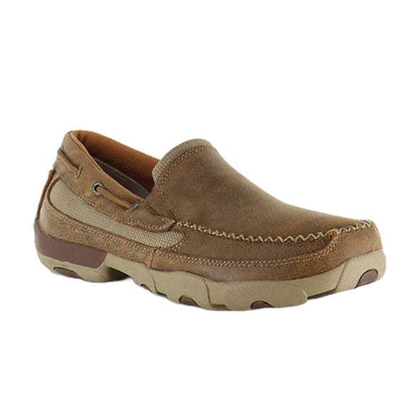 Men's Twisted X MDMS002 Driving Moc Slip On Bomber Leather 8.5 W