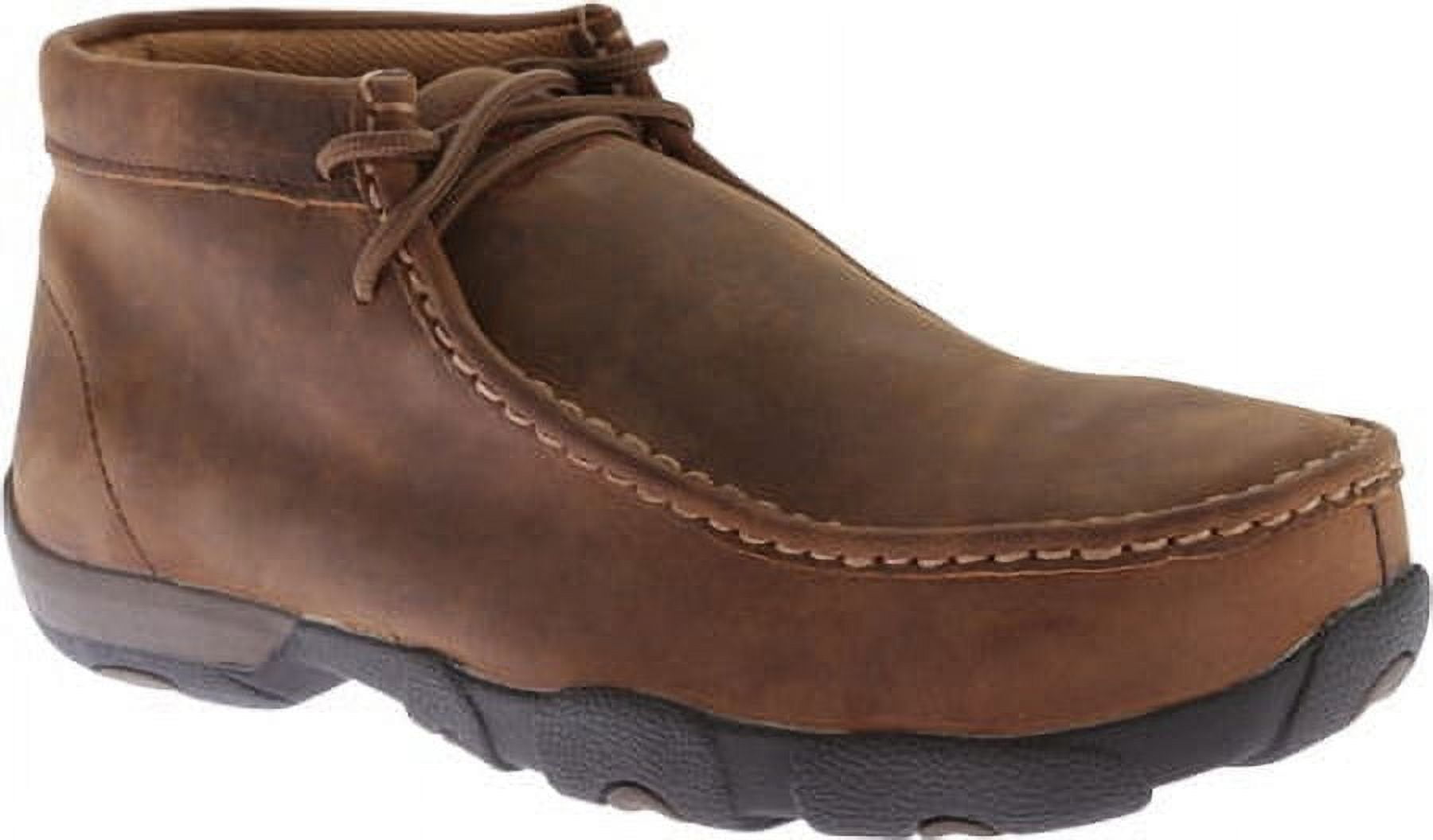 Twisted X Mens Brown Leather Driving Mocs Lace Up Steel Toe Chukka Boot MDMSM01 Amazon.com | Twisted X Men main image 4