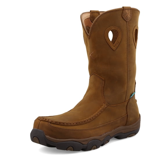 Twisted X Men's 11" Work Pull On Hiker Boot - Oiled Saddle