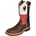 thumbnail image 1 of Men's Twisted X MLCS007 Lite Weight Work Boot Safety Toe Brown/Texas Flag Leather 13 D, 1 of 6