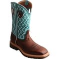 thumbnail image 1 of Men's Twisted X MLCW021 Lite Weight Cowboy Work Boot Brown Distressed/Turquoise Leather 10.5 D, 1 of 6