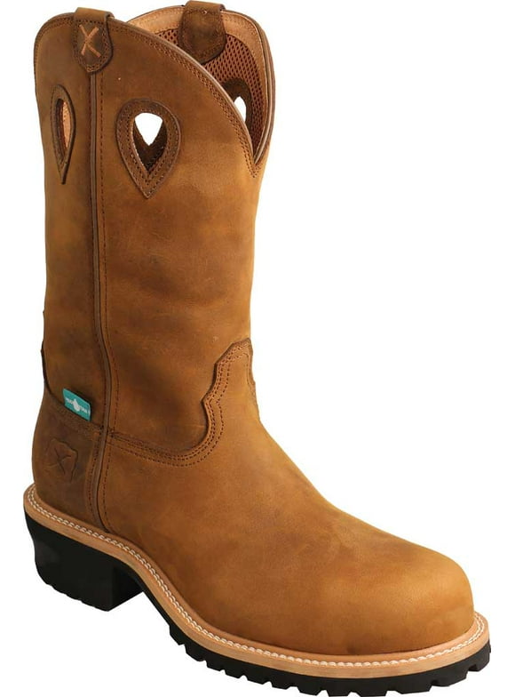 Men's Leather Pull on Boots