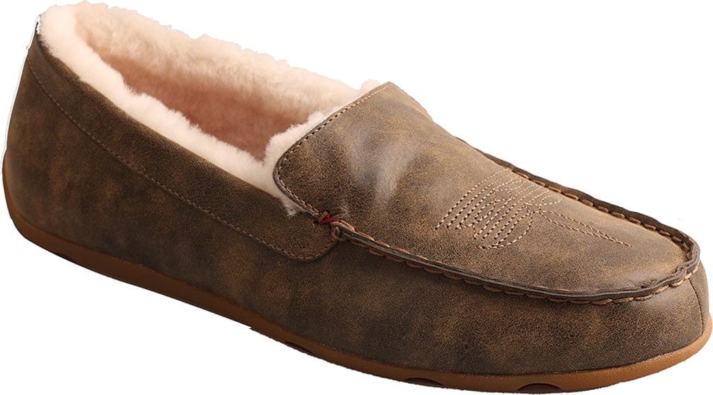 Men s Twisted X MSR0001 Moccasin Slipper Bomber Leather 10.5 M