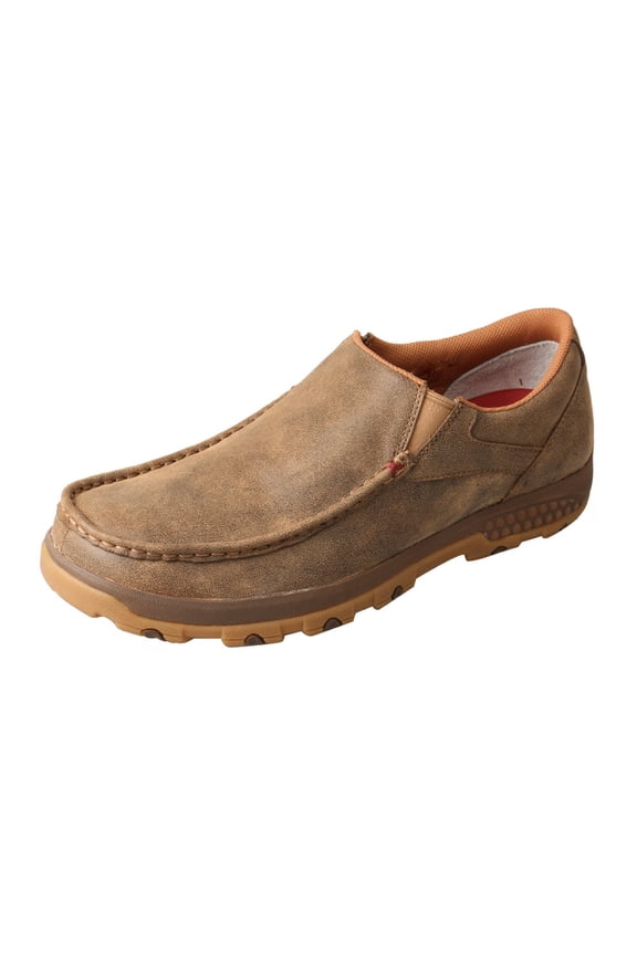 Men's Twisted X MXC0003 CellStretch Casual Slip On Driving Moc Bomber Full Grain Leather 10.5 W