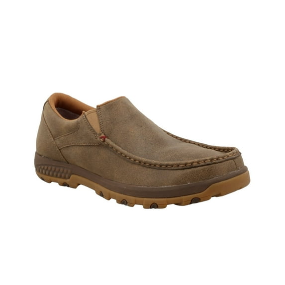 Men's Twisted X MXC0003 CellStretch Casual Slip On Driving Moc Bomber Full Grain Leather 8 W