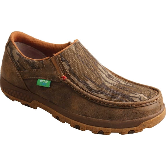 Men's Twisted X MXC0008 Mossy Oak Slip On Driving Moc Camo/Bomber Eco Tweed/Full Grain Leather 9.5 W