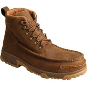 Men's Twisted X MXCC001 CellStretch 6" Composite Toe Work Boot Distressed Saddle Full Grain Oiled Leather 13 W