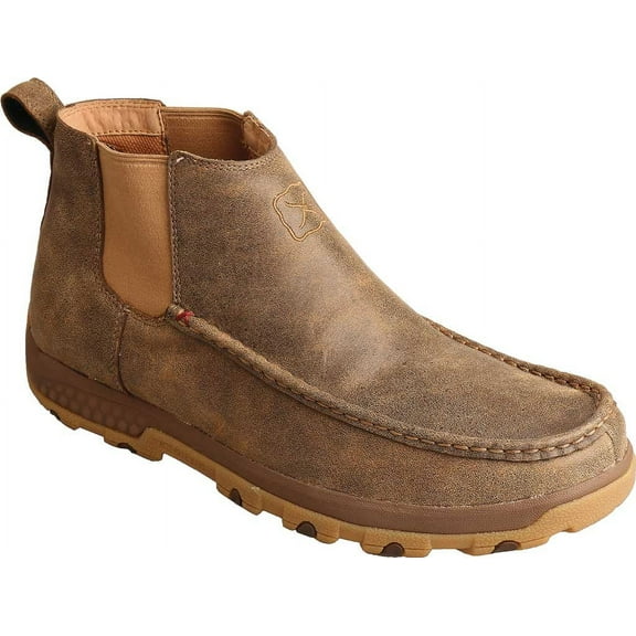 Men's Twisted X MXCG001 4" Double Gore Driving Moc Bomber Full Grain Leather 9.5 W