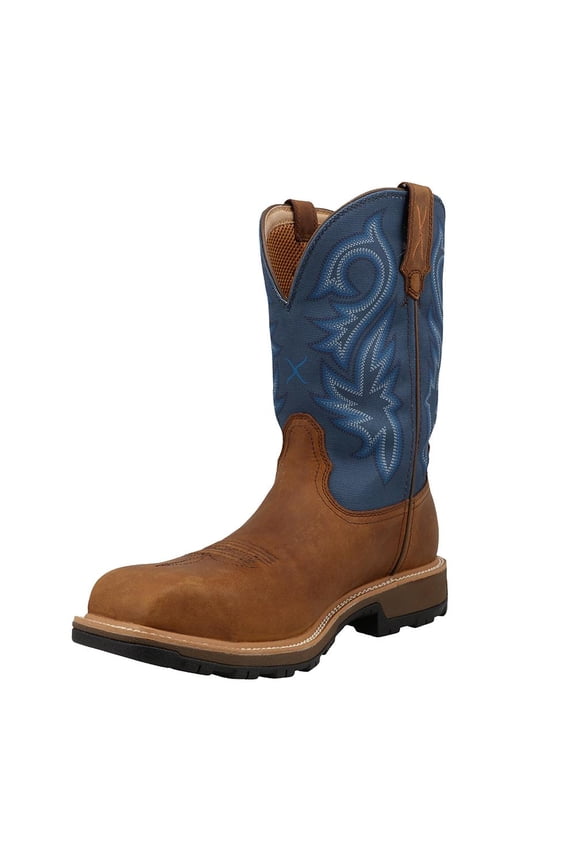 Men`s Twisted X UltraLite 11In Rustic Brown Top Nano Square Toe Work Boot