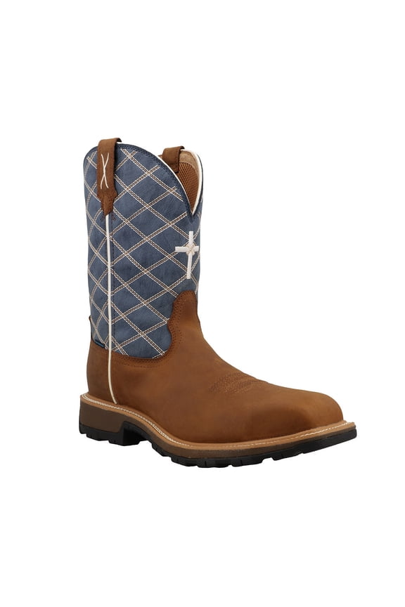 Men`s Twisted X Ultralite X 11" Oiled Saddle H20 Nano Square Toe Work Boot