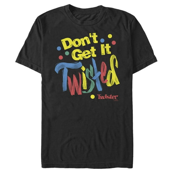 Men's Twister Twisted Dots Graphic Tee Black X Large