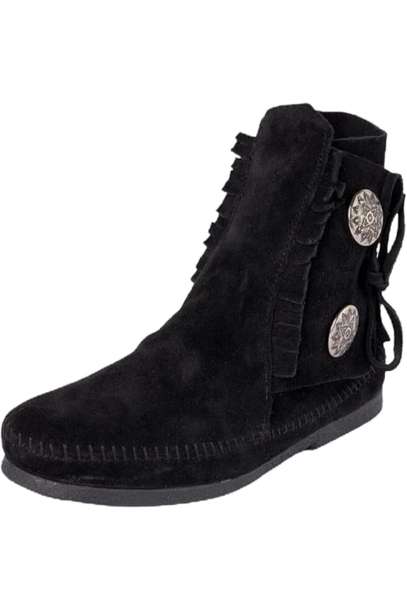 Men's Button Softsole and Hardsole Boot, Black Hardsole, Size 11 M