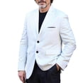 thumbnail image 1 of Men's Two Button Lightweight Sport Coat, Slim Fit Suit Dress Jacket Breathable Anti Wrinkle Casual Blazer Jacket for Business Daily Party Prom Big & Tall Size XL-5XL, 1 of 5