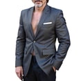thumbnail image 1 of Men's Two Button Lightweight Sport Coat, Slim Fit Suit Dress Jacket Breathable Anti Wrinkle Casual Blazer Jacket for Business Daily Party Prom Big & Tall Size XL-5XL, 1 of 7