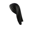 thumbnail image 1 of Men's Two End Stretch Night Cap Long Braid Dreadlocks Hair Care Hat Protective Sleep for Locs, A, Black, 1 of 2