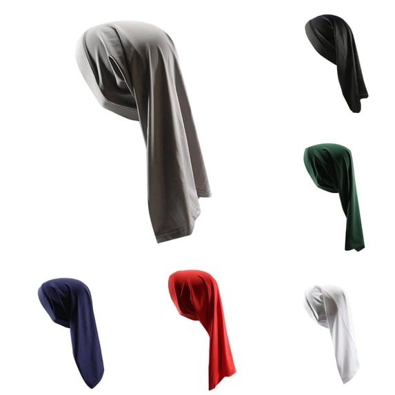 Men's Two End Stretch Night Cap Long Braid Hair Care Cap Dreadlocks Hair Care Cap Plaid Sleep Hat A