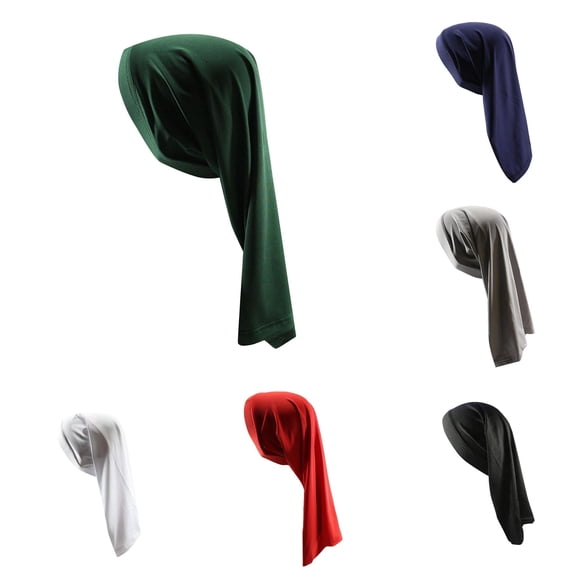 Men's Two End Stretch Night Cap Long Braid Hair Care Cap Dreadlocks Hair Care Cap Plaid Sleep Hat A