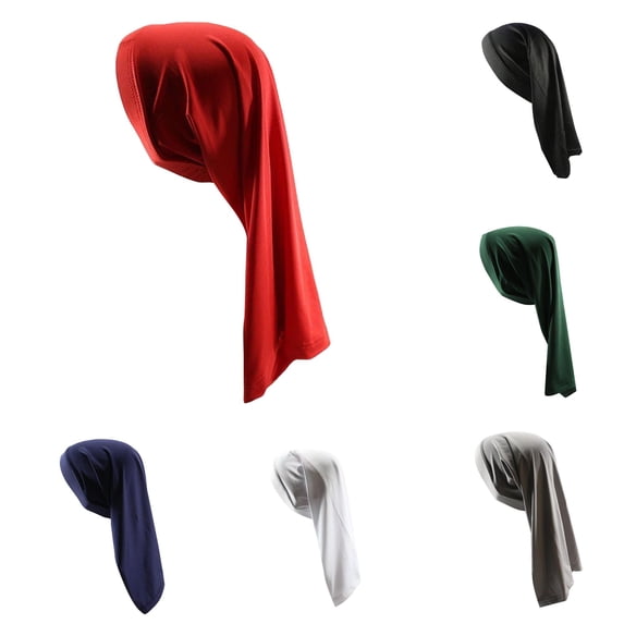 Men's Two End Stretch Night Cap Long Braid Hair Care Cap Dreadlocks Hair Care Cap Plaid Sleep Hat A