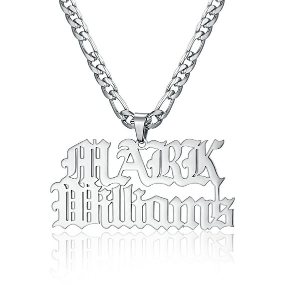 Men's Two Name Custom Necklace Personalized Stainless Steel Custom Necklace for men, Personalized Jewelry Gift for Dad, Boyfriend, Brother