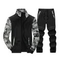 thumbnail image 1 of Men's Turtleneck Sports Camouflage Jacket Casual Comfort Long Sleeve Pants Set, 1 of 4