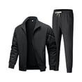 thumbnail image 1 of Men’s Two Piece Tracksuit Set with Zipper Jacket and Drawstring Pants Athletic Full Sleeve Top and Bottom Sportswear Outfit, 1 of 4