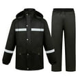 Men's Two Tier Rain Suits Rain Jacket with Pants High Visibility Rain