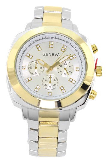 Geneva Gold men’s Watch with white and gold Dial s-l400.jpg main image 2