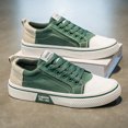 thumbnail image 1 of Men's Two-Tone Canvas Platform Casual Shoes Breathable Summer Fashion Walking Sneakers, 1 of 5