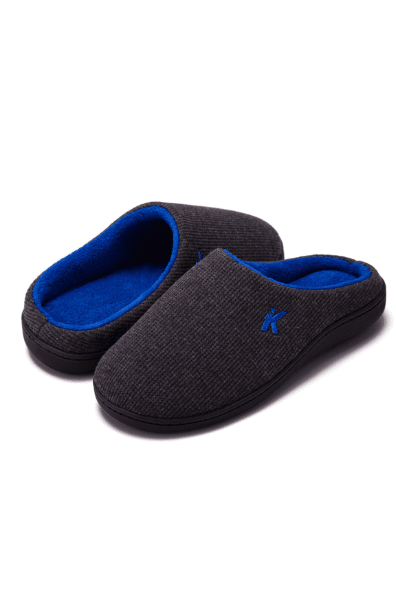 Men's Two-Tone Memory Foam Slippers