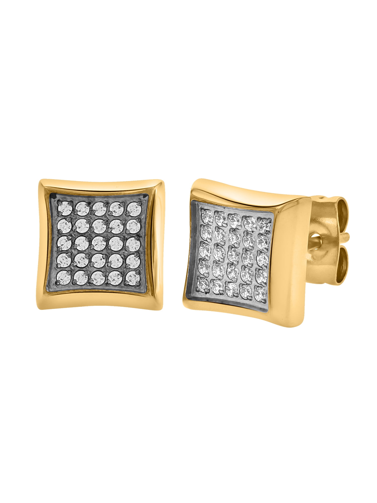 Men s Two Tone Yellow IP CZ Stainless Steel Stud Earrings 30c033f0 48b4 482b a042 80eedabd0d1c 1.2230e381315302d7e2923af888b33a8e