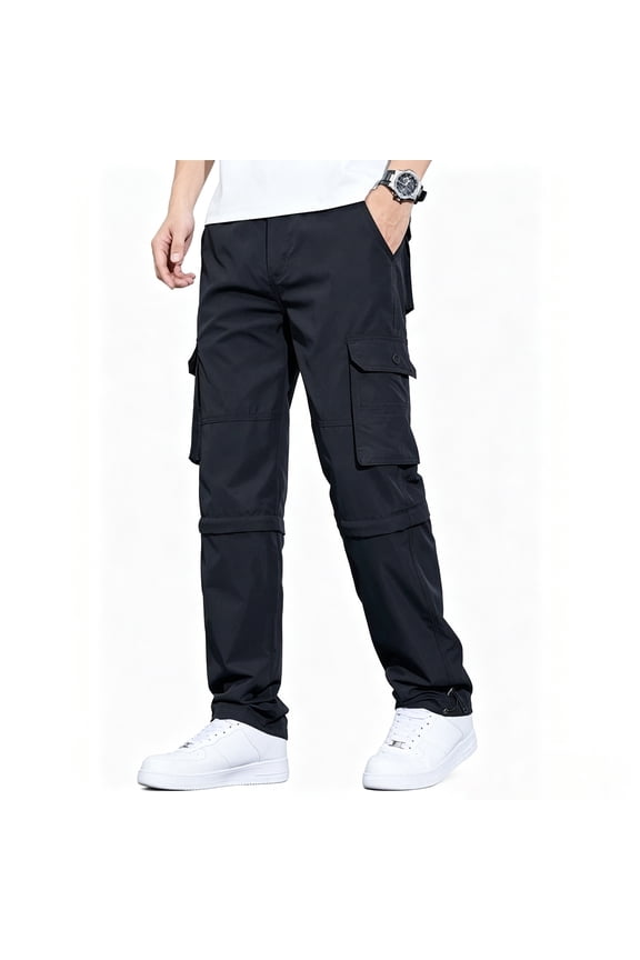 Men’s Two-in-One Zip Off Hiking Cargo Pants, Quick Dry UPF 50 Multi Pocket Outdoor Work Utility Pants