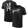 thumbnail image 1 of Men's Tyler Herro Black Miami Heat Full-Court Press Name & Number T-Shirt, 1 of 3