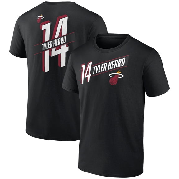 Men's Tyler Herro Black Miami Heat Full-Court Press Name & Number T-Shirt