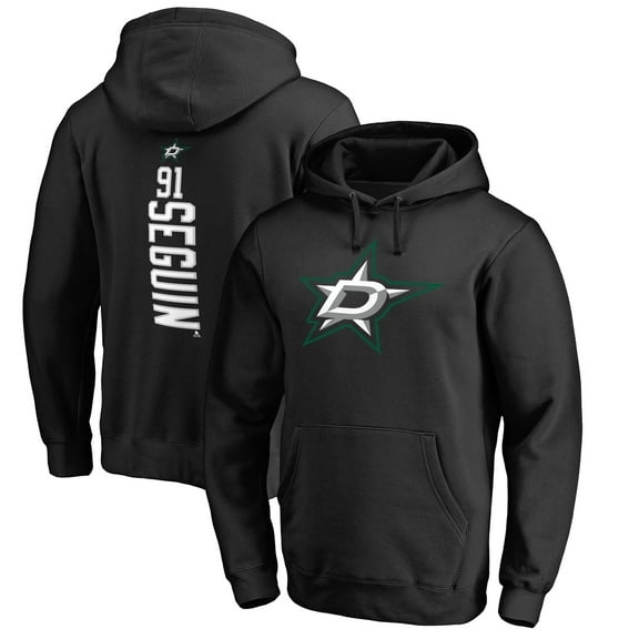 Men's Tyler Seguin Black Dallas Stars Backer Name & Number Pullover Hoodie