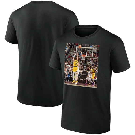 Men's Tyrese Haliburton Black Indiana Pacers 2025 NBA Game Frames T-Shirt