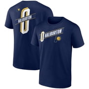 Mens Tyrese Haliburton Navy Indiana Pacers Full-Court Press Name & Number T-Shirt