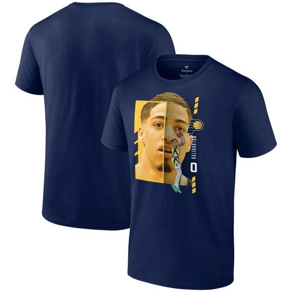 Men's Tyrese Haliburton Navy Indiana Pacers Jump Pass T-Shirt