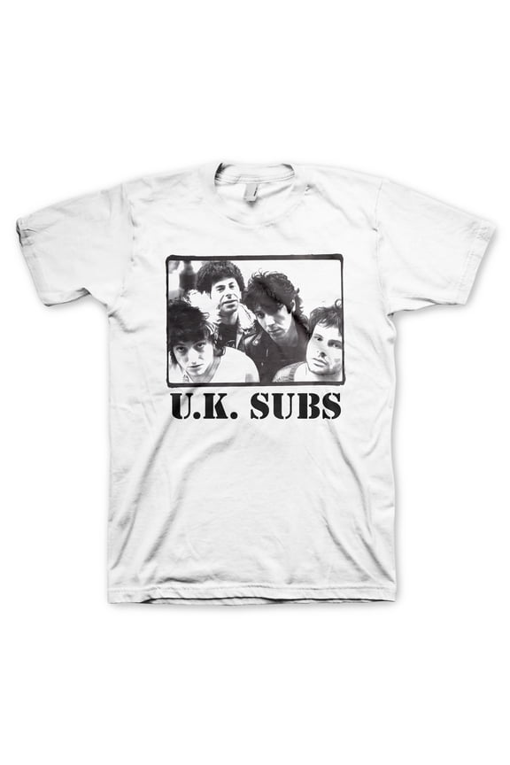 Men's U.K. Subs Endangered Photo T-shirt Large White