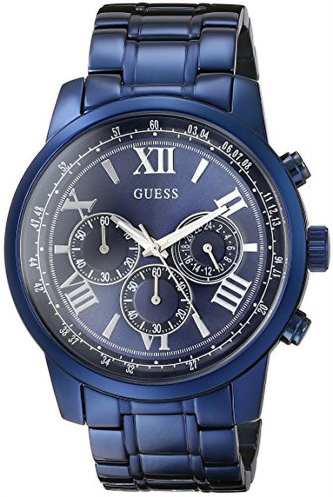 GUESS+Horizon+Mens+Analogue+24hr+Chronograph+Blue+Dial+Fashion+Watch+W0379G3  for sale online
