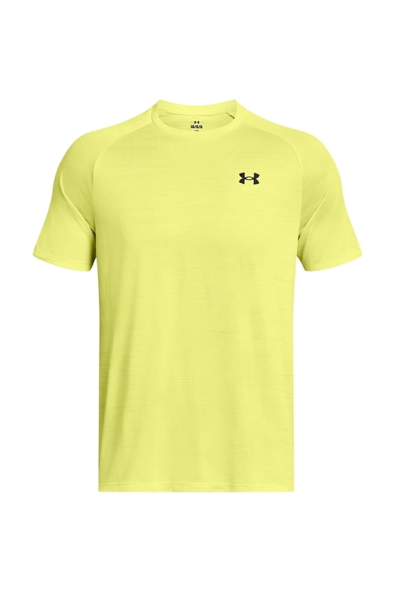Men's UA Tech 2.0 Tiger Short Sleeve Fast Dry Running Shirt Hi Viz Yellow Size Large
