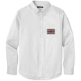 thumbnail image 1 of Men's UK UNION JACK PATCH Twill Shirt with Pocket, Large White, 1 of 2
