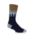 thumbnail image 1 of Heat Holders Men's ULTRA LITE Trees Patterned Crew Socks | Warm + Soft, Hiking, Cabin, Cozy at Home Socks | 3X Warmer Than Cotton Socks, 1 of 5