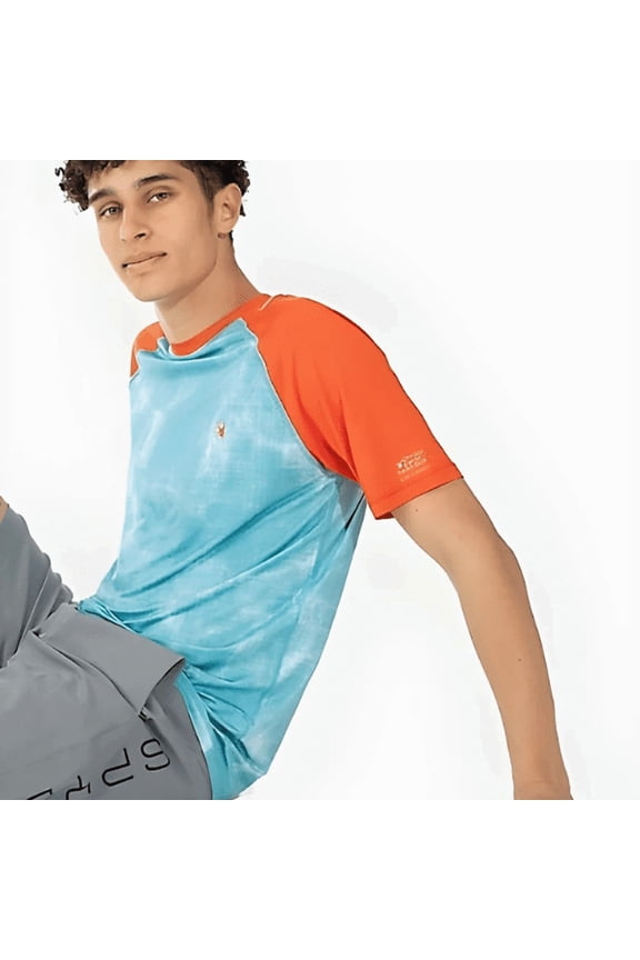 Mens UPF 30+ Short Sleeve Swim Shirt | Quick-Dry Rash Guard with Breathable Fabric & Sun Protection Size Medium