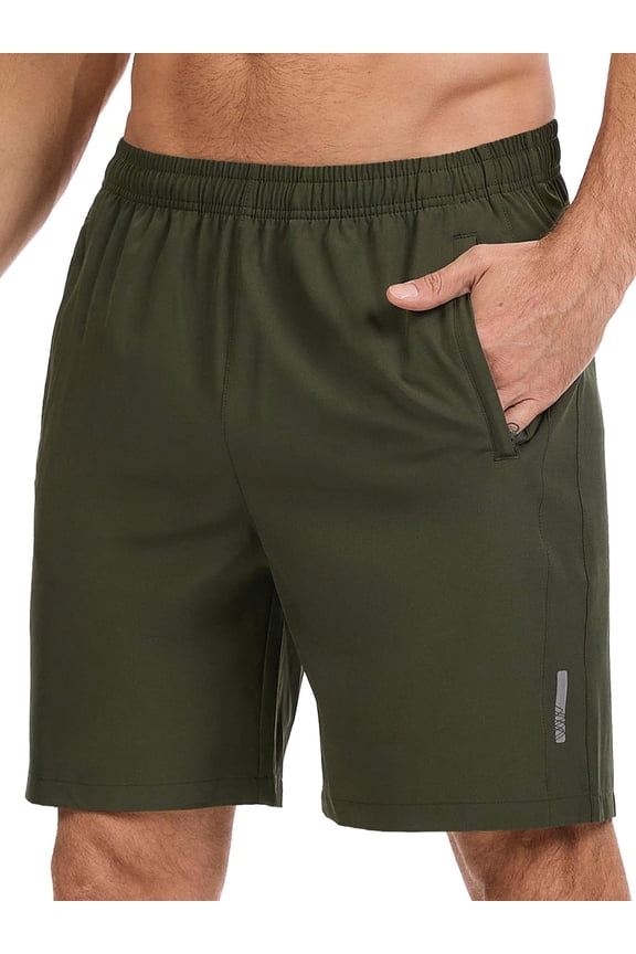 Men's UPF 50+ 7" Inseam Hiking Shorts with 18 Zipper Pockets Water Resistant Quick Dry Lightweight for Outdoor Fishing