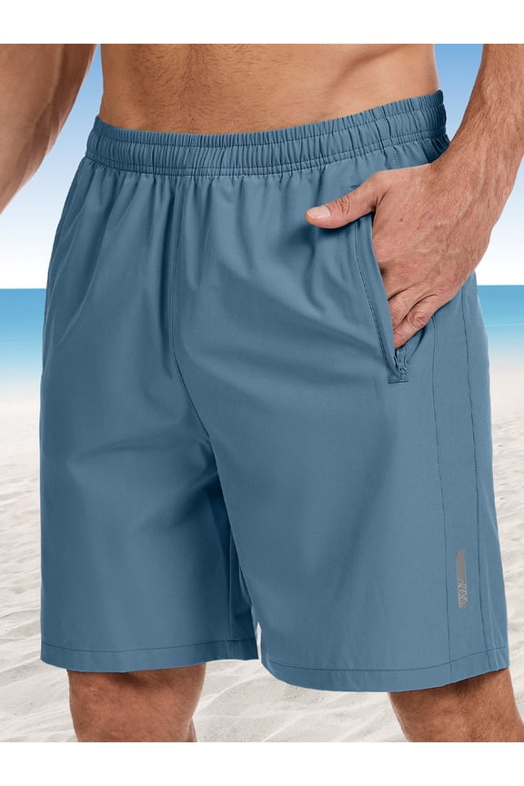 Men's UPF 50+ 7" Inseam Hiking Shorts with 27 Zipper Pockets Water Resistant Quick Dry Lightweight for Outdoor Fishing