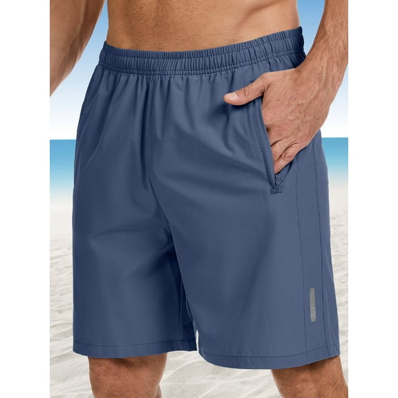 Men's UPF 50+ 7" Inseam Hiking Shorts with 27 Zipper Pockets Water Resistant Quick Dry Lightweight for Outdoor Fishing