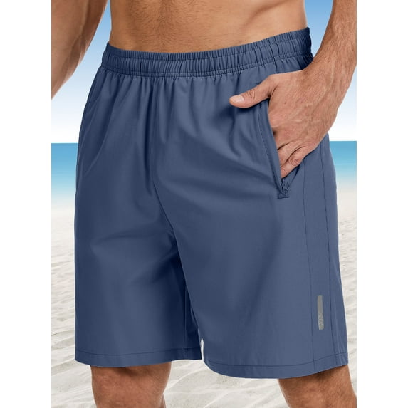 Men's UPF 50+ 7" Inseam Hiking Shorts with 27 Zipper Pockets Water Resistant Quick Dry Lightweight for Outdoor Fishing