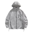 thumbnail image 1 of Men's UPF 50+ Fishing Sun Protection Hoodie - Lightweight Zip-Up Rash Guard with Pockets for Hiking & Outdoor Sports, 1 of 4